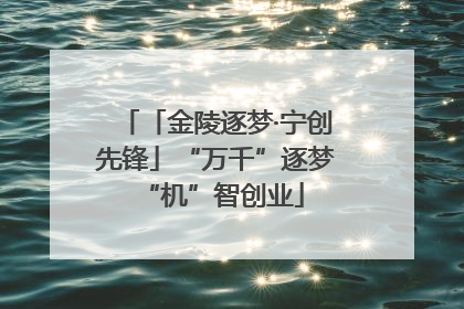 「金陵逐梦·宁创先锋」“万千”逐梦 “机”智创业