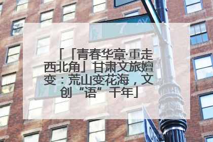 「青春华章·重走西北角」甘肃文旅嬗变：荒山变花海，文创“语”千年