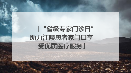 “省级专家门诊日”助力江陵患者家门口享受优质医疗服务