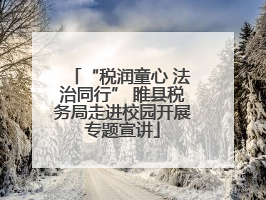 “税润童心 法治同行” 睢县税务局走进校园开展专题宣讲