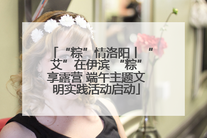 “粽”情洛阳丨“艾”在伊滨 “粽”享露营 端午主题文明实践活动启动