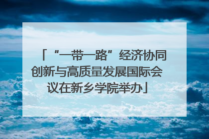 “一带一路”经济协同创新与高质量发展国际会议在新乡学院举办