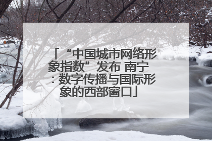 “中国城市网络形象指数”发布 南宁：数字传播与国际形象的西部窗口