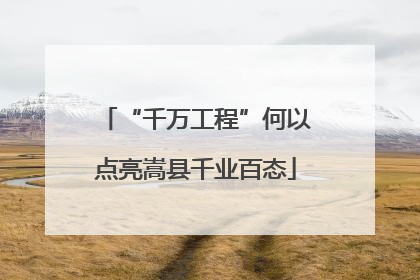 “千万工程”何以点亮嵩县千业百态
