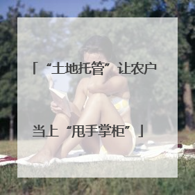 “土地托管”让农户当上“甩手掌柜”