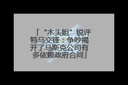“木头姐”锐评特马交锋：争吵揭开了马斯克公司有多依赖政府合同
