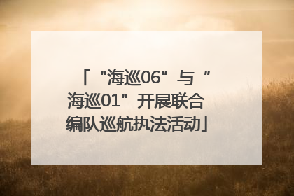 “海巡06”与“海巡01”开展联合编队巡航执法活动