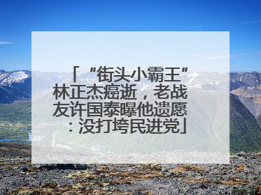 “街头小霸王”林正杰癌逝，老战友许国泰曝他遗愿：没打垮民进党