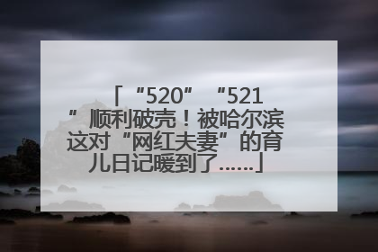 “520”“521”顺利破壳！被哈尔滨这对“网红夫妻”的育儿日记暖到了……
