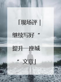 现场评｜继续写好“提升一座城”文章