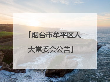烟台市牟平区人大常委会公告