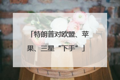 特朗普对欧盟、苹果、三星“下手”