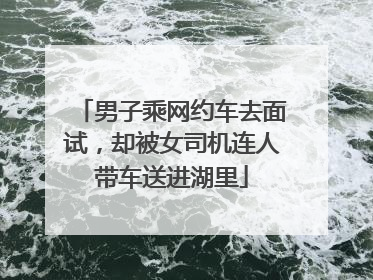 男子乘网约车去面试，却被女司机连人带车送进湖里