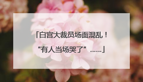 白宫大裁员场面混乱！“有人当场哭了”……