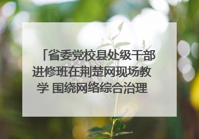 省委党校县处级干部进修班在荆楚网现场教学 围绕网络综合治理工作展开交流