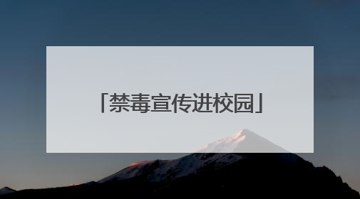 禁毒宣传进校园