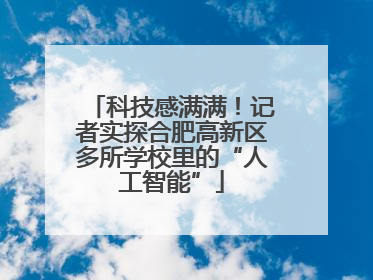 科技感满满！记者实探合肥高新区多所学校里的“人工智能”