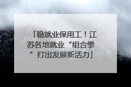 稳就业保用工！江苏各地就业“组合拳”打出发展新活力