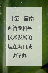 第二届南海智能科学技术发展论坛在海口成功举办