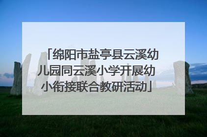 绵阳市盐亭县云溪幼儿园同云溪小学开展幼小衔接联合教研活动