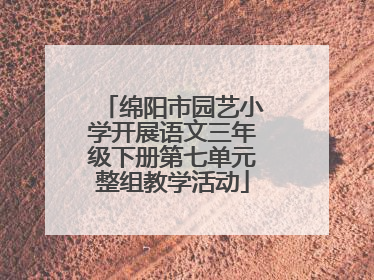 绵阳市园艺小学开展语文三年级下册第七单元整组教学活动