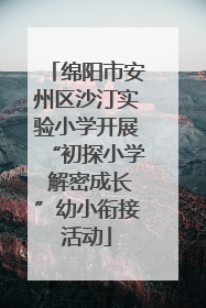 绵阳市安州区沙汀实验小学开展“初探小学 解密成长”幼小衔接活动