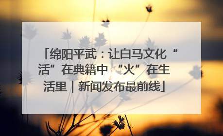 绵阳平武：让白马文化“活”在典籍中 “火”在生活里｜新闻发布最前线