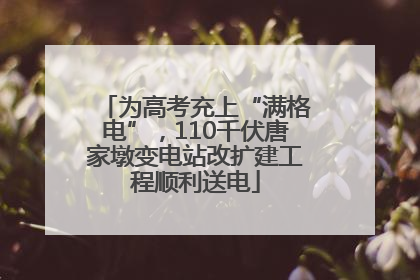 为高考充上“满格电”，110千伏唐家墩变电站改扩建工程顺利送电