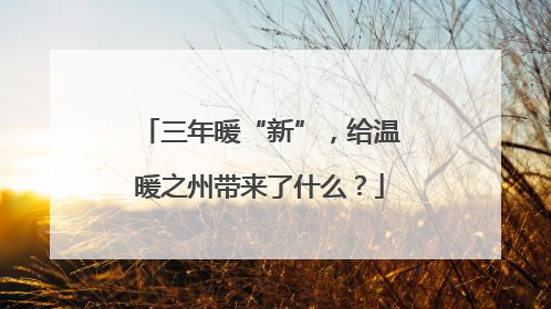 三年暖“新”，给温暖之州带来了什么？