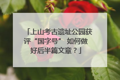 上山考古遗址公园获评“国字号” 如何做好后半篇文章？