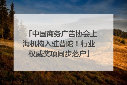 中国商务广告协会上海机构入驻普陀！行业权威奖项同步落户
