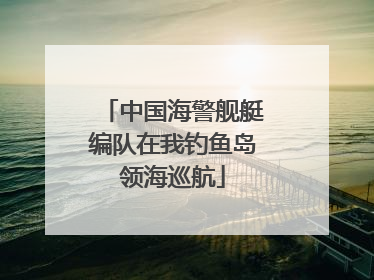 中国海警舰艇编队在我钓鱼岛领海巡航