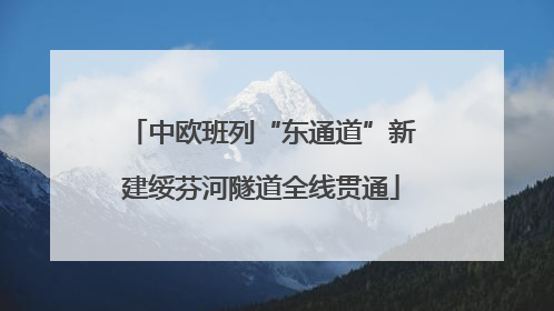 中欧班列“东通道”新建绥芬河隧道全线贯通