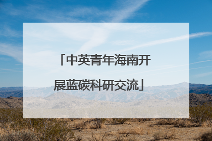 中英青年海南开展蓝碳科研交流