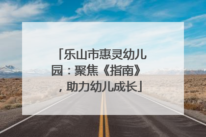 乐山市惠灵幼儿园：聚焦《指南》，助力幼儿成长