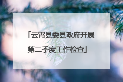 云霄县委县政府开展第二季度工作检查