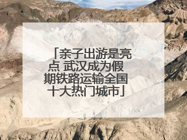 亲子出游是亮点 武汉成为假期铁路运输全国十大热门城市