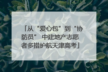 从“爱心包”到“协防员” 中建地产志愿者多措护航天津高考