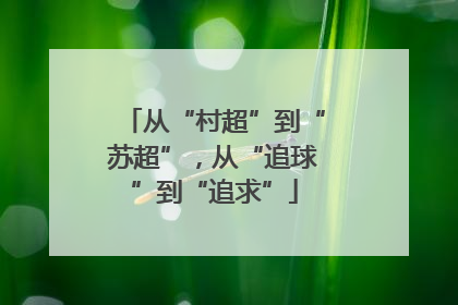 从“村超”到“苏超”，从“追球”到“追求”