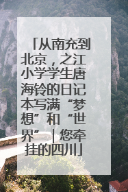 从南充到北京，之江小学学生唐海铃的日记本写满“梦想”和“世界”｜您牵挂的四川