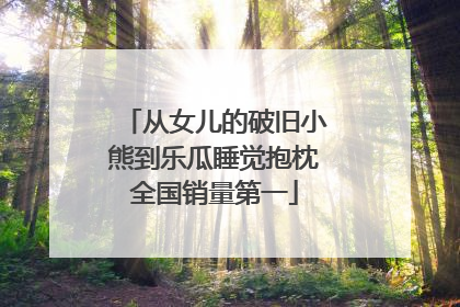 从女儿的破旧小熊到乐瓜睡觉抱枕全国销量第一