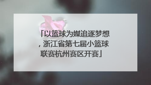 以篮球为媒追逐梦想，浙江省第七届小篮球联赛杭州赛区开赛