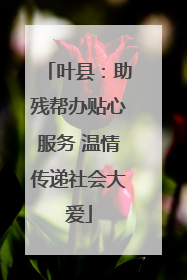 叶县：助残帮办贴心服务 温情传递社会大爱