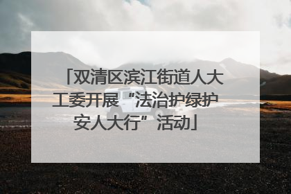 双清区滨江街道人大工委开展“法治护绿护安人大行”活动