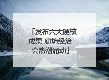 发布六大硬核成果 廊坊经洽会热潮涌动