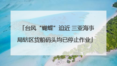 台风“蝴蝶”迫近 三亚海事局辖区货船码头均已停止作业