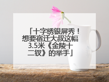 十字绣银屏秀！想要宿迁大叔这幅3.5米《金陵十二钗》的举手