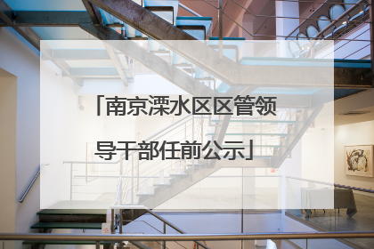 南京溧水区区管领导干部任前公示