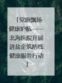 党旗飘扬·健康护航——北海医院开展进盐企筑防线健康服务行动