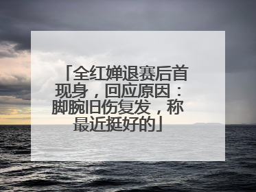 全红婵退赛后首现身，回应原因：脚腕旧伤复发，称最近挺好的